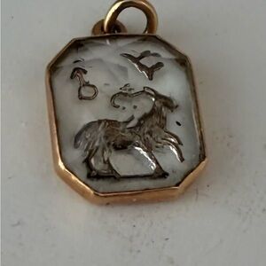 Vintage Capricorn (goat) Zodiac Pendant